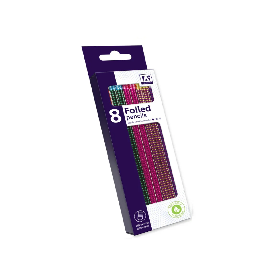 Foiled Pencils | Pack of 8