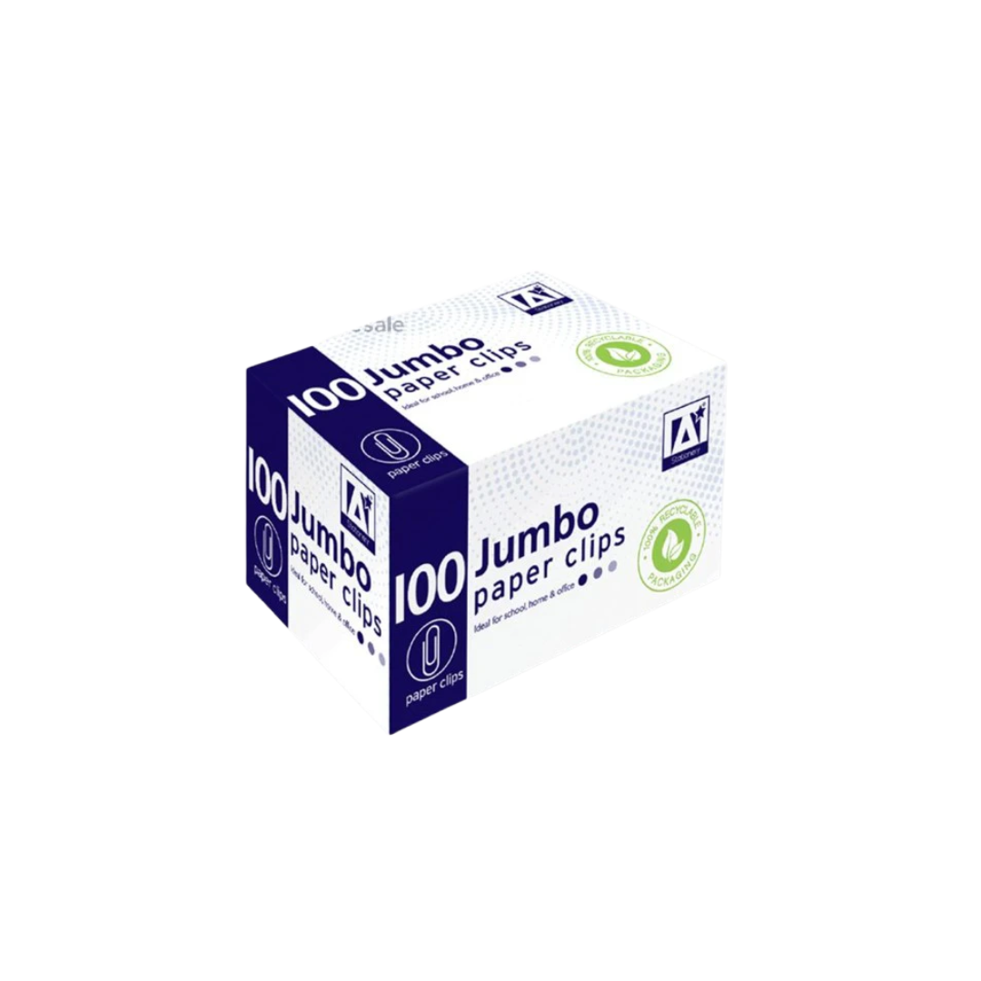Jumbo Paper Clips | Box of 100