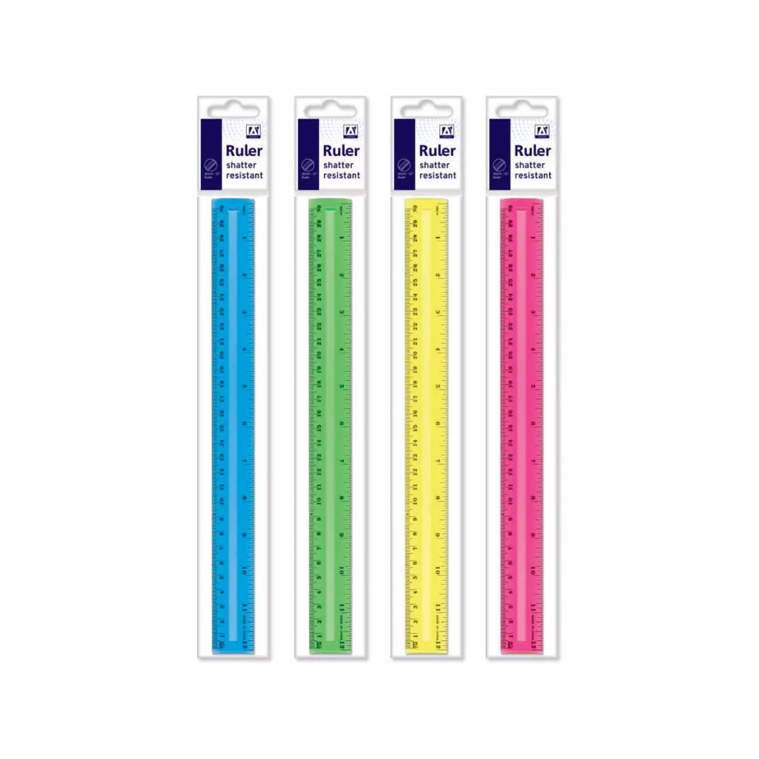 Assorted Colour Ruler | 30 CM