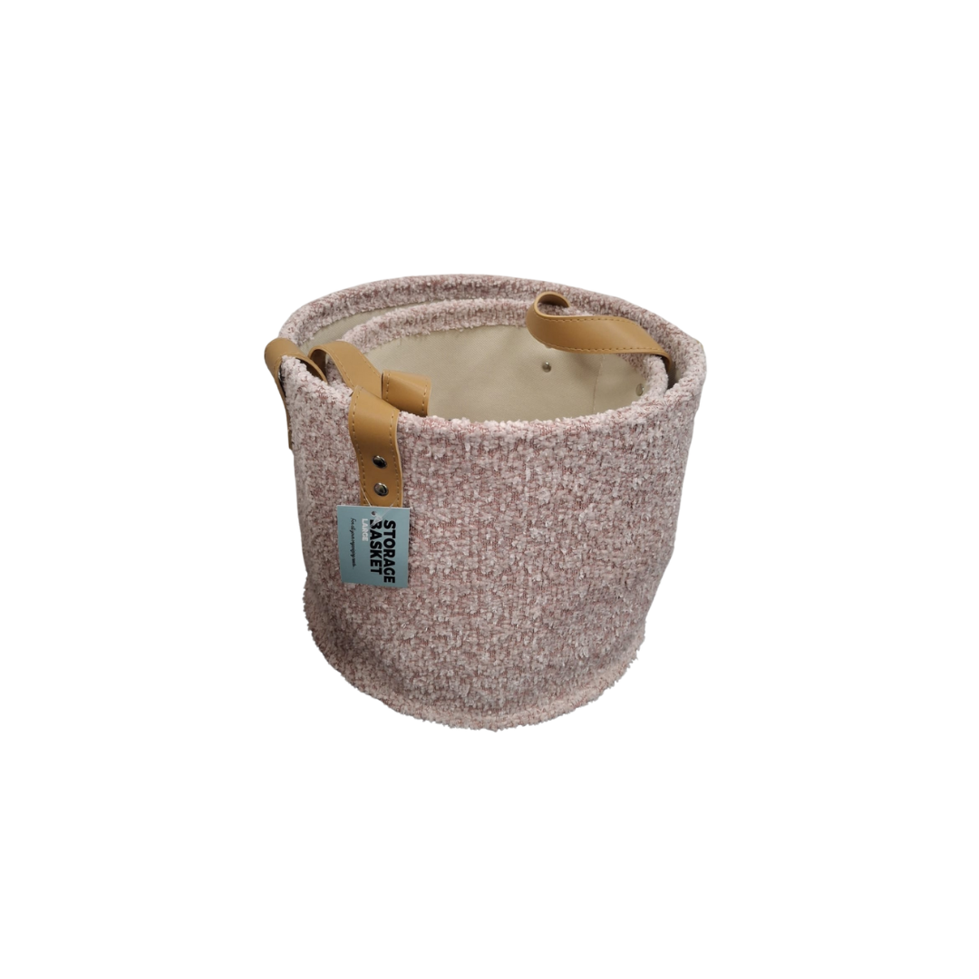 Storage Basket Round Pink