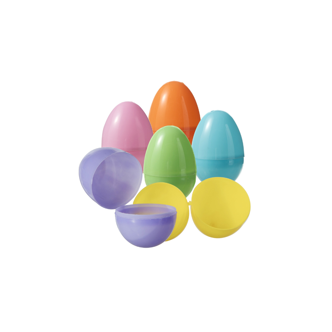 Jumbo Easter Pastel Coloured Fillable Eggs | 6Pcs