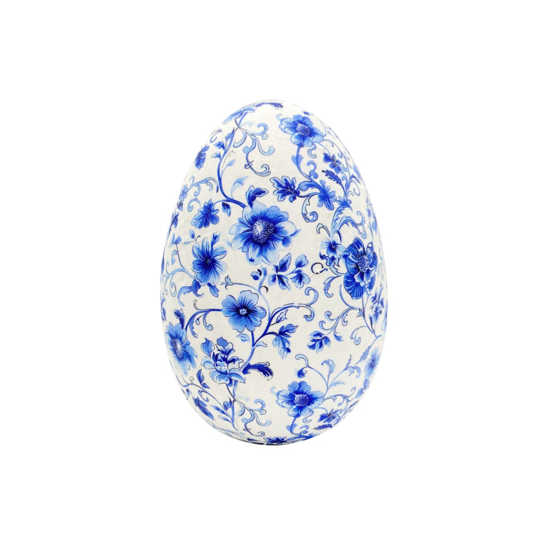 Easter Floral Blue Egg | 19CM