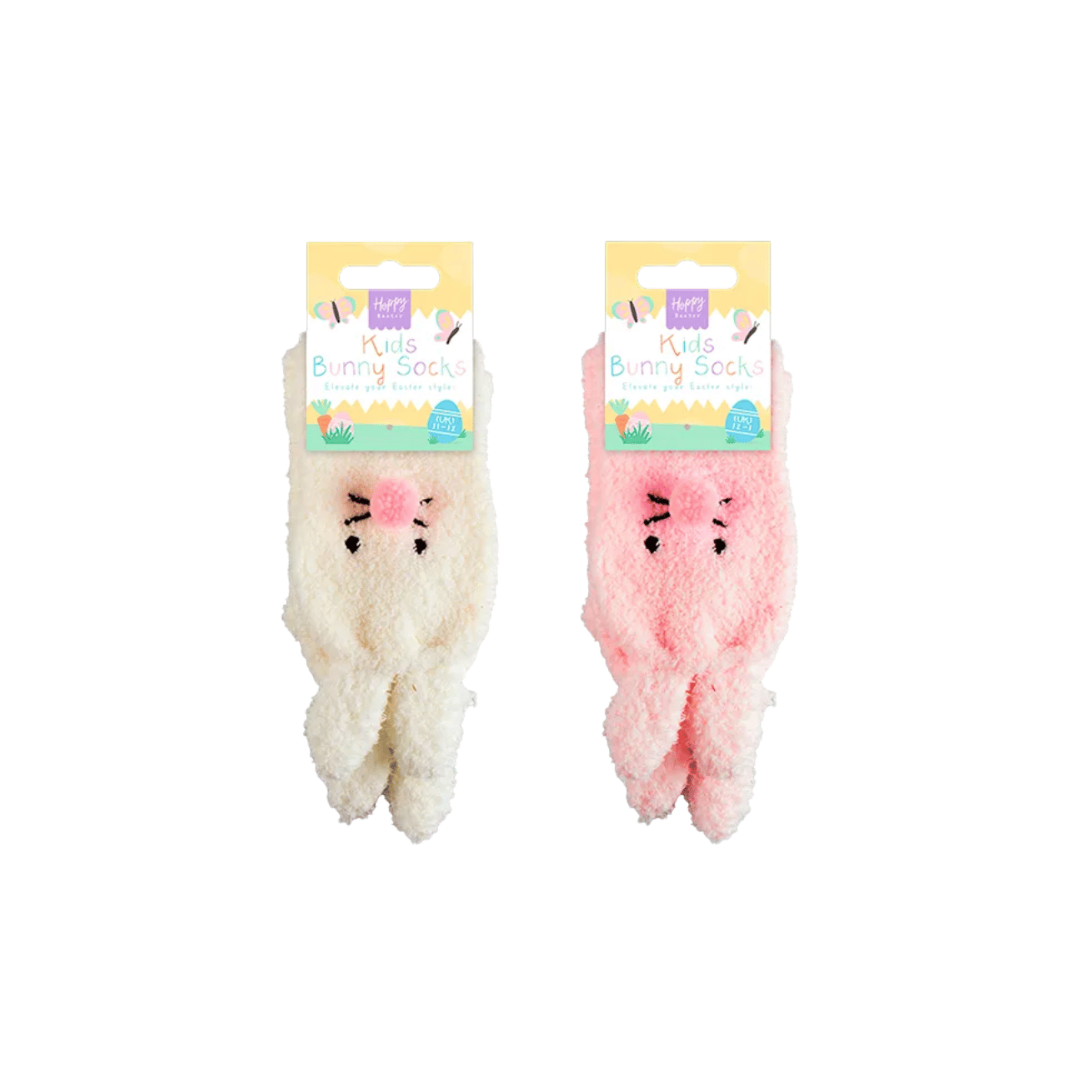 Kids Easter Bunny  Fuzzy Socks
