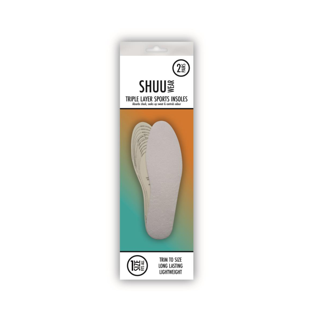 Triple Layer Sports Insoles | 2 Pairs