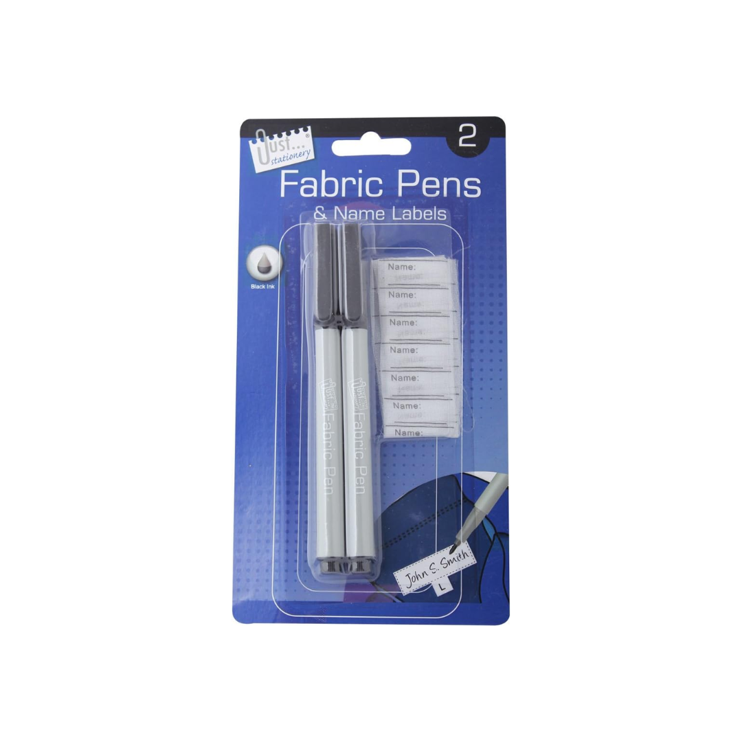 2 Fabric Pens with Labels