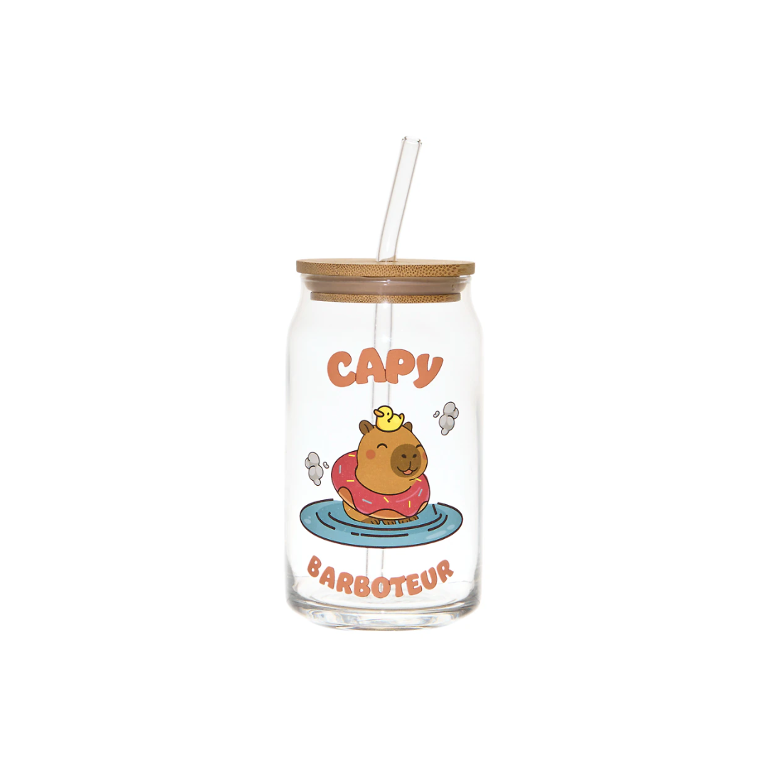 Capybara Glass Bottle With Wooden Lid |  45cl