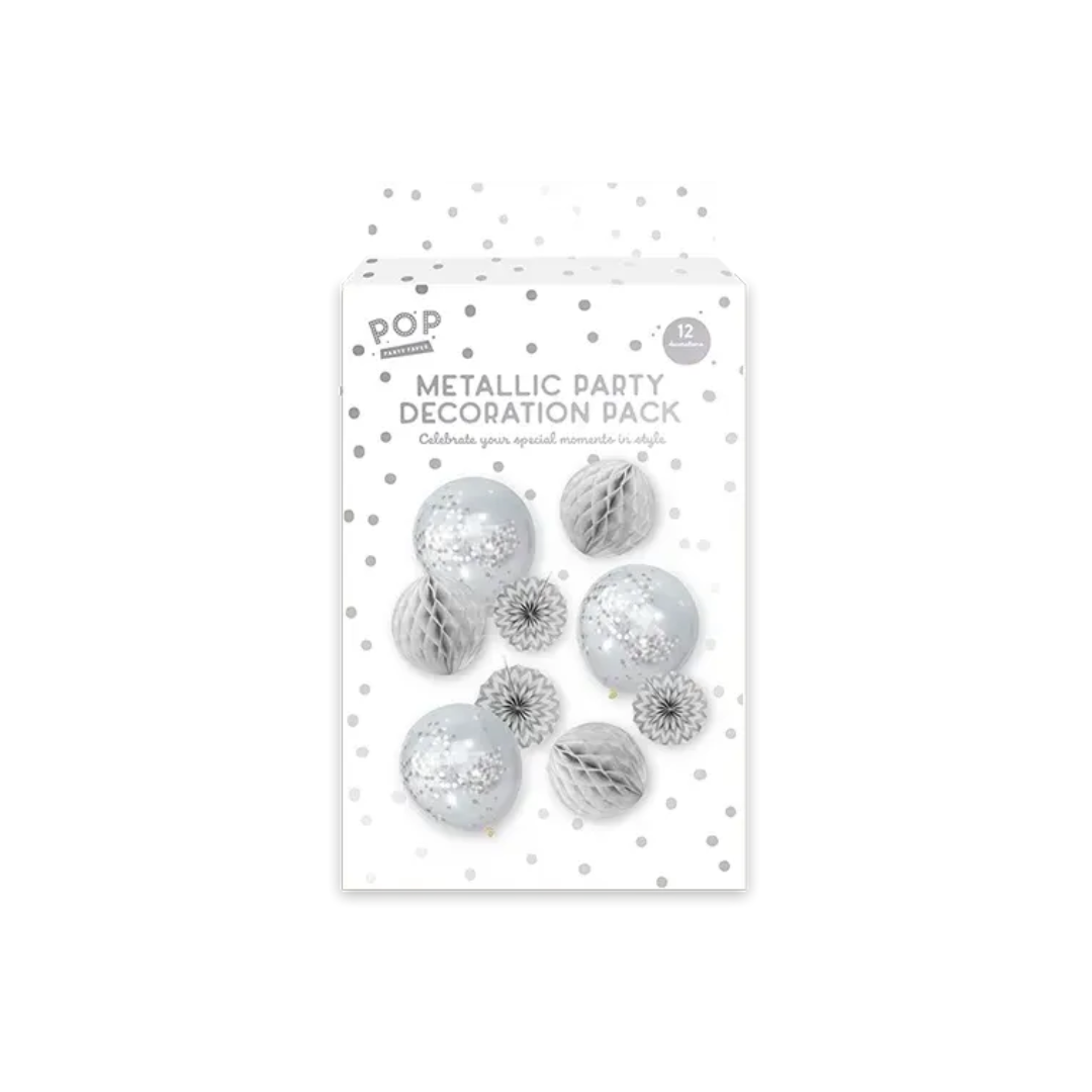 Metallic Party Decoration | 12Pcs