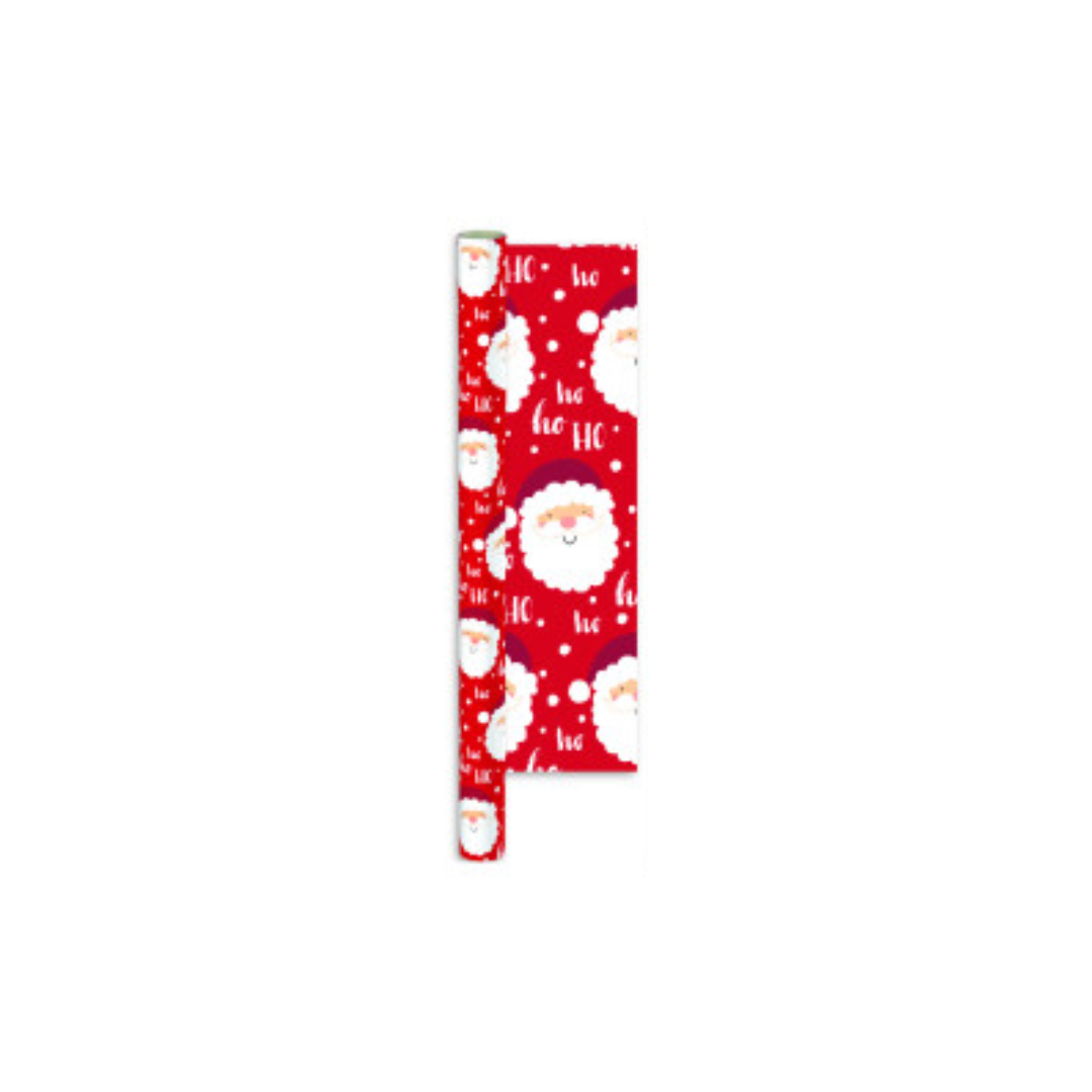Cute Santa Face Gift Wrapping Paper  | 7M
