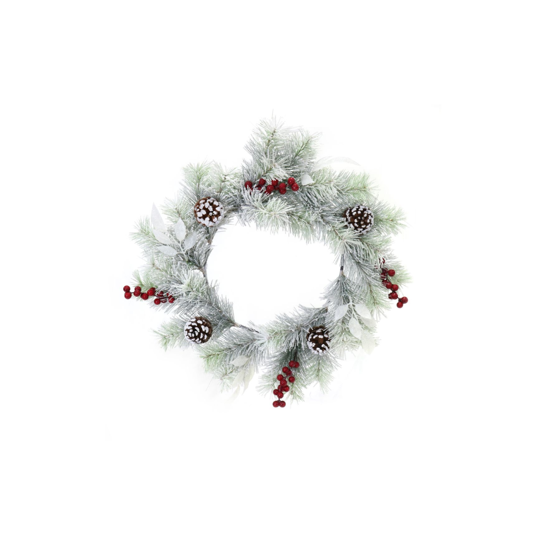 Snowy Pinecone Berry Wreath | 55cm