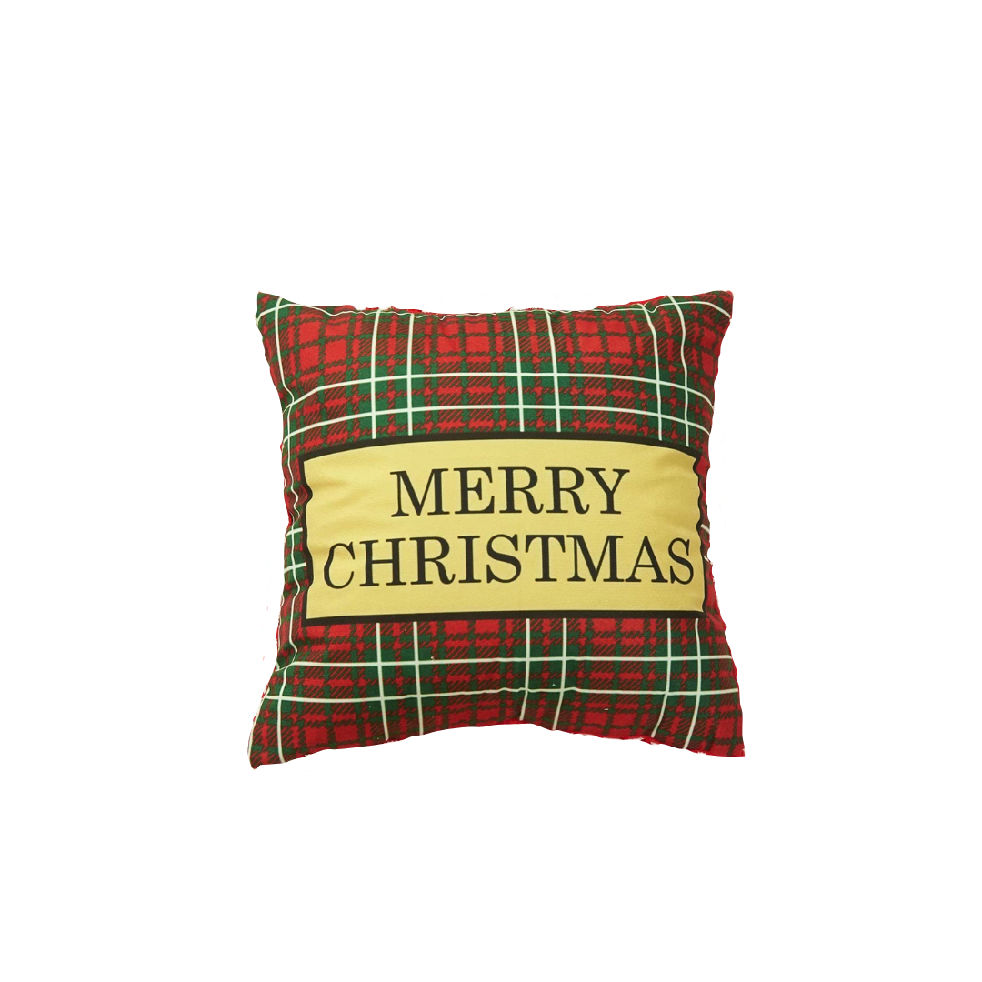 Plaid Merry Christmas Cushion | 45X45CM