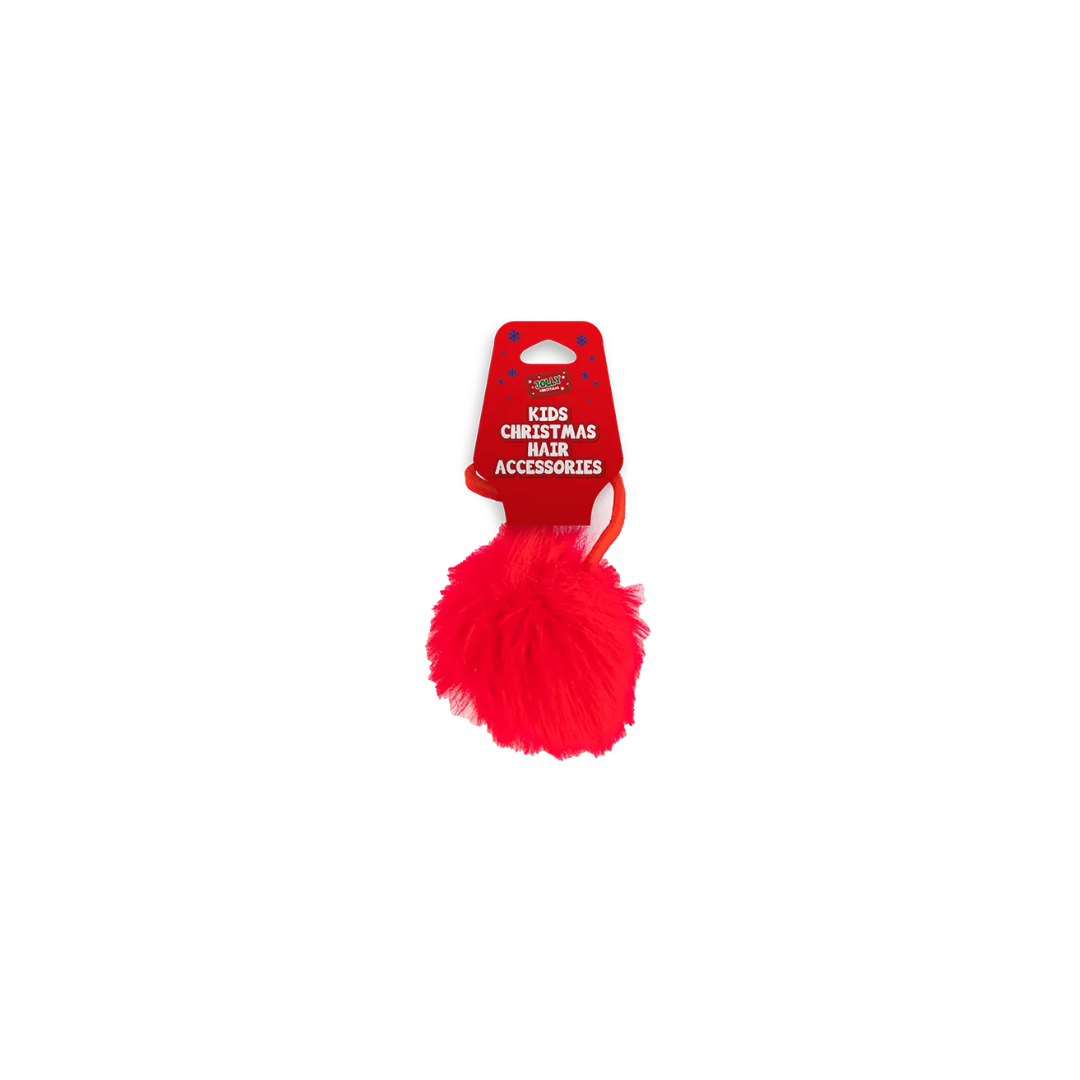 Christmas PomPom Hair Tie