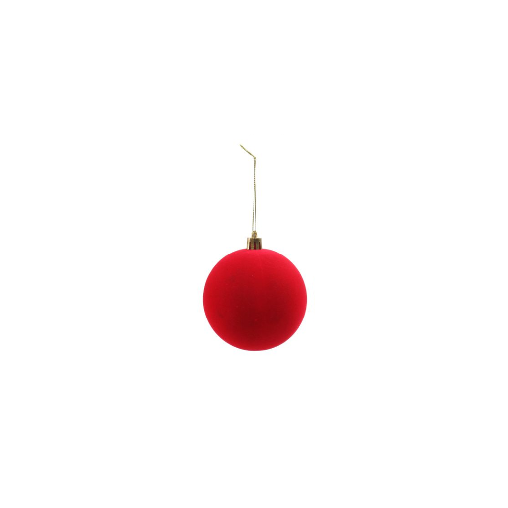 Flocked Bauble | 8CM