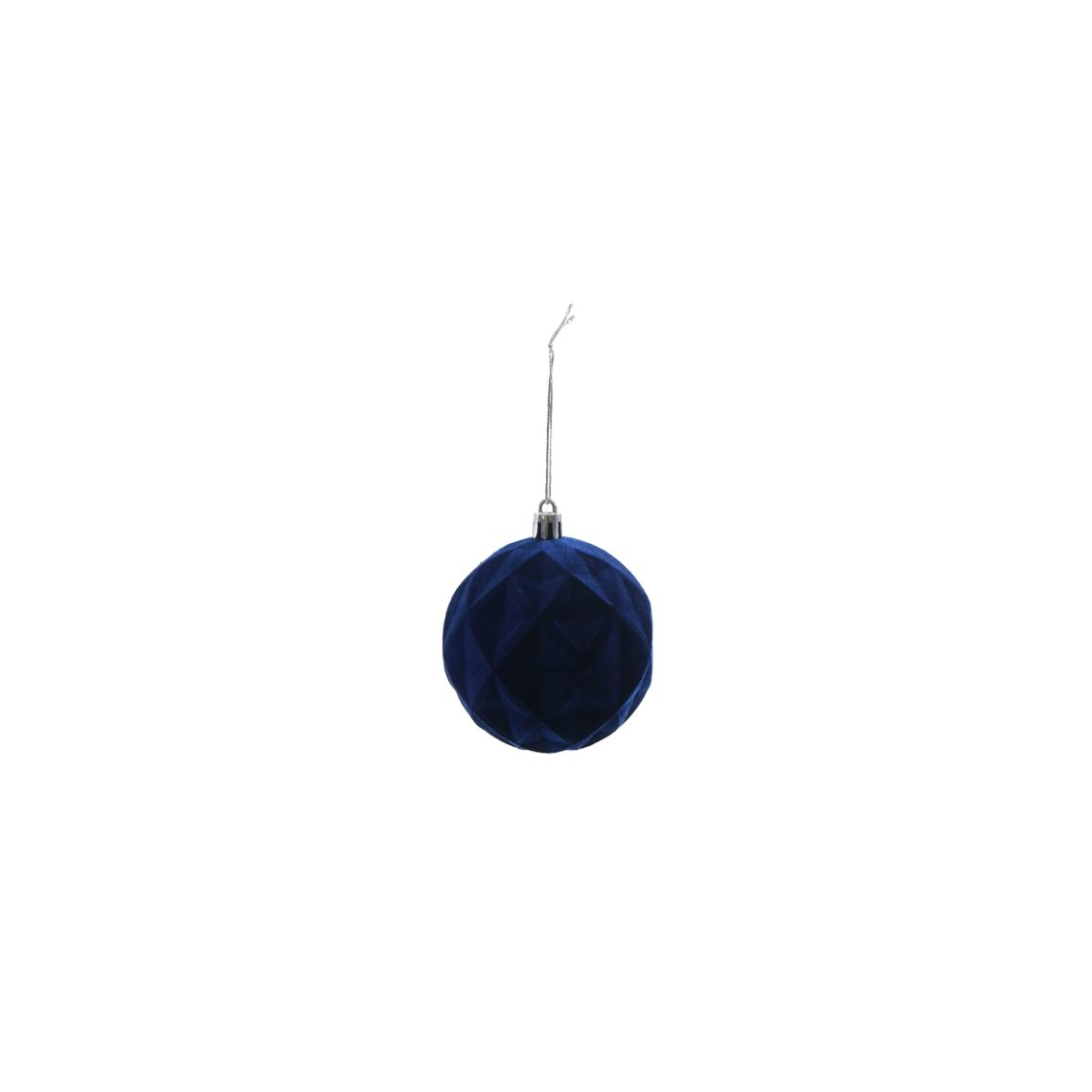 Flocked Bauble | 8CM