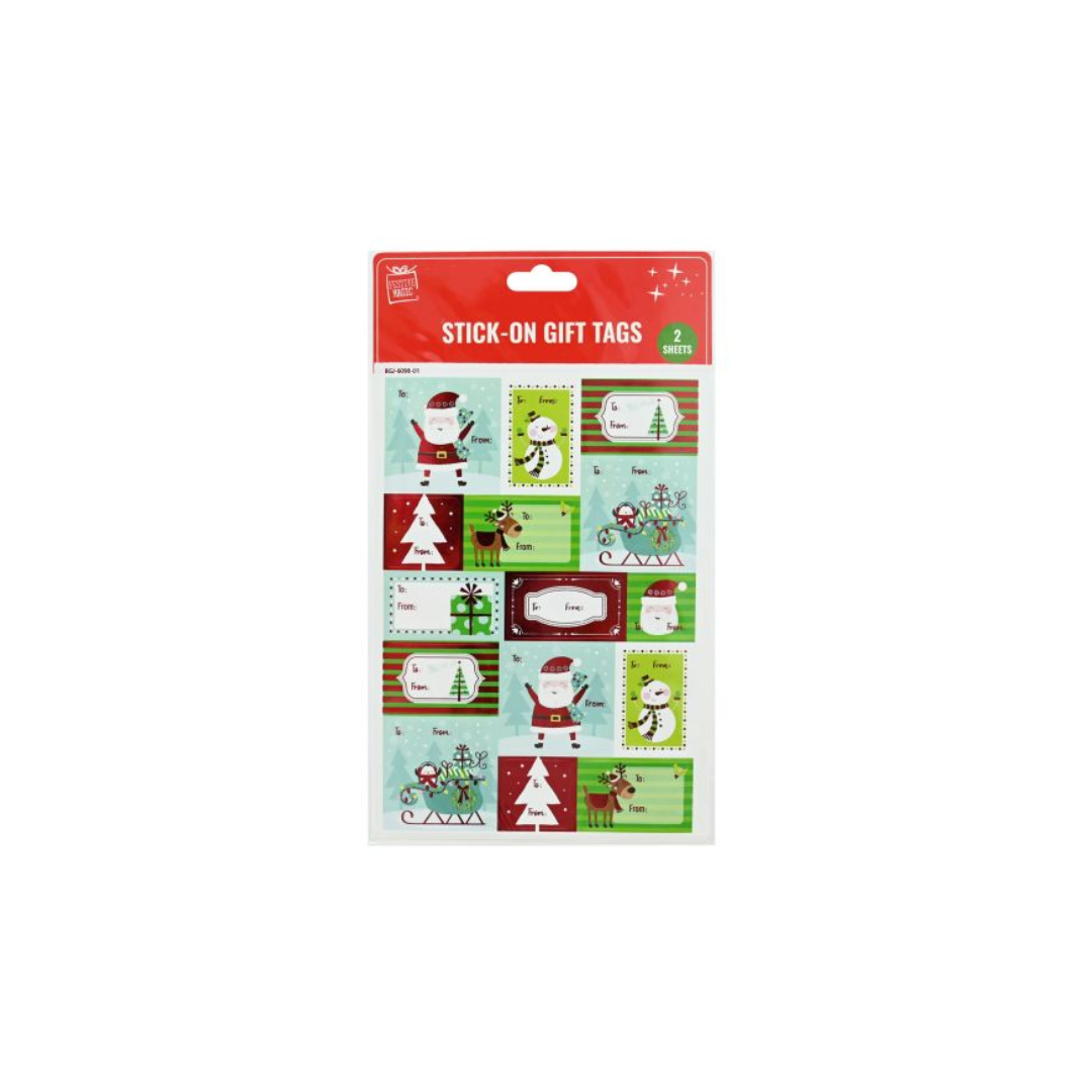 Christmas Gift Tag Stickers | 2 Sheets
