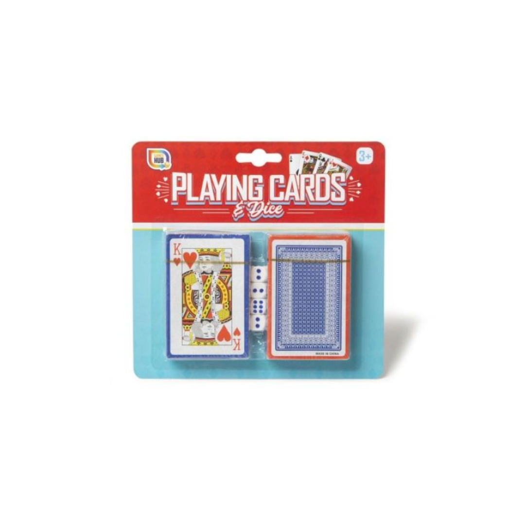 2 Playing Cards & Dice Set