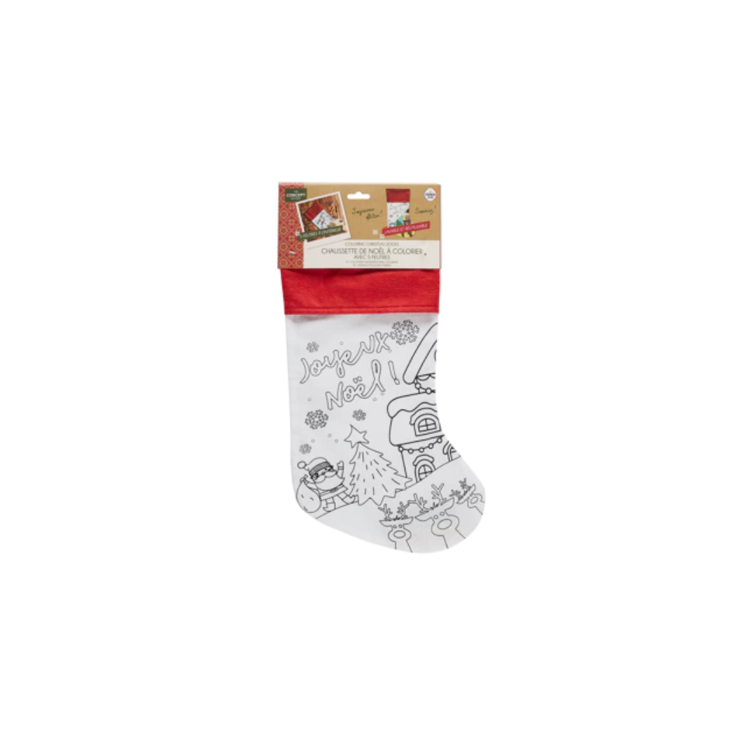 Colour-In Christmas Stocking With Markers