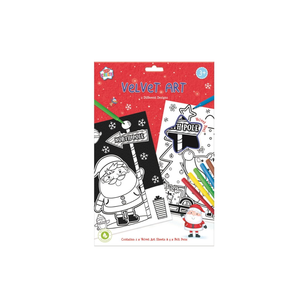 Christmas Velvet Colouring Set
