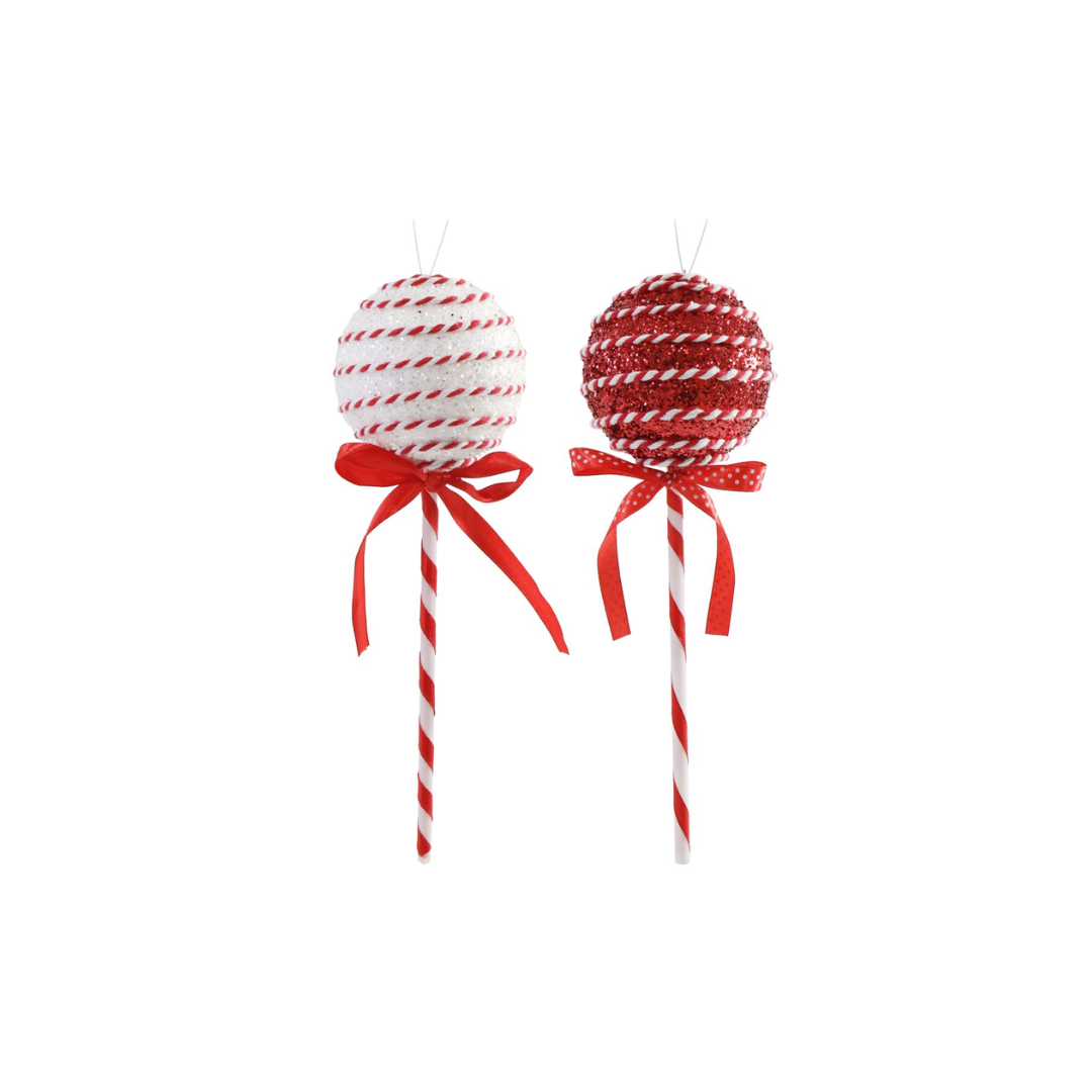 Candy Cane Round Lollipop Pick  | 24CM