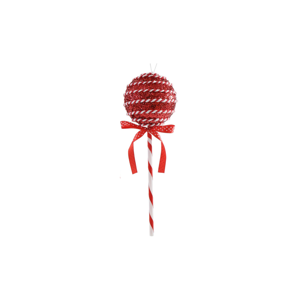 Candy Cane Round Lollipop Pick  | 24CM
