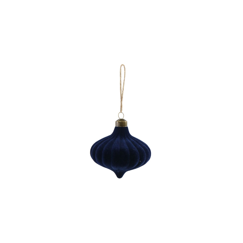 Flocked Lantern Bauble | 9.5CM