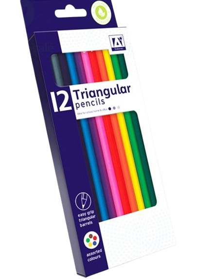 Pack of 12 Triangular Pencils