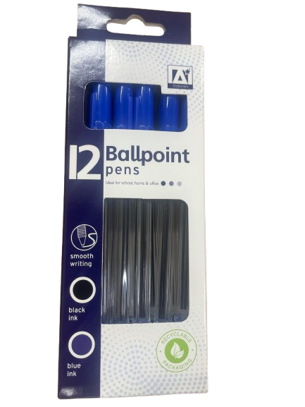 Pack of 12 Assorted Ballpoint pens