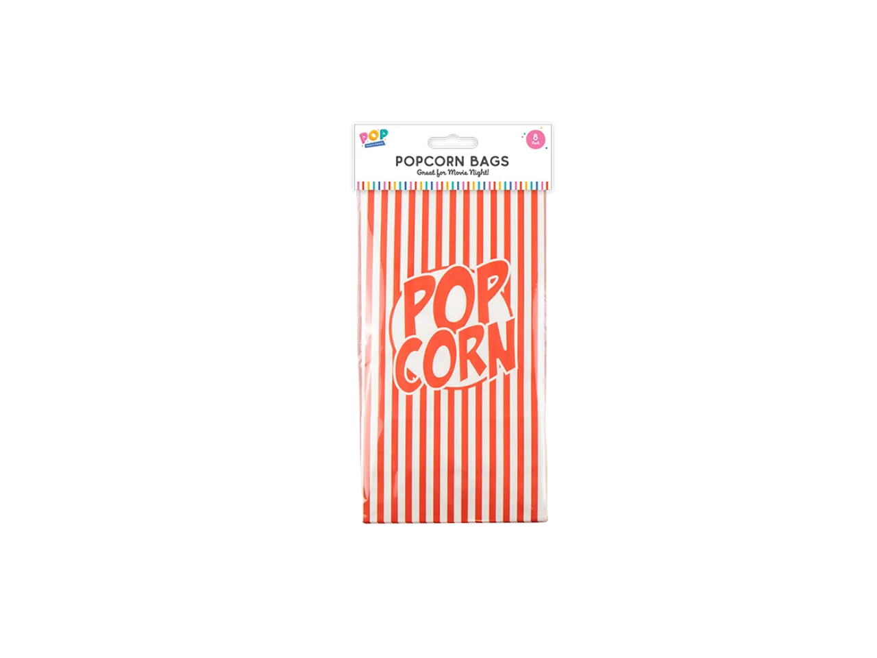 Paper Popcorn Bag |  8pcs