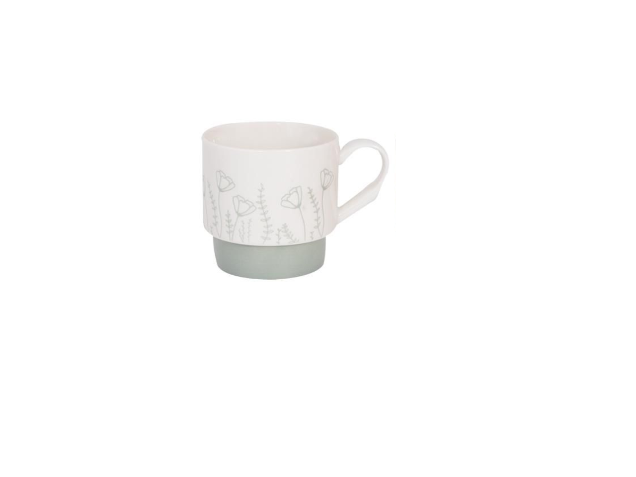 Floral Embossed Stackable Mug
