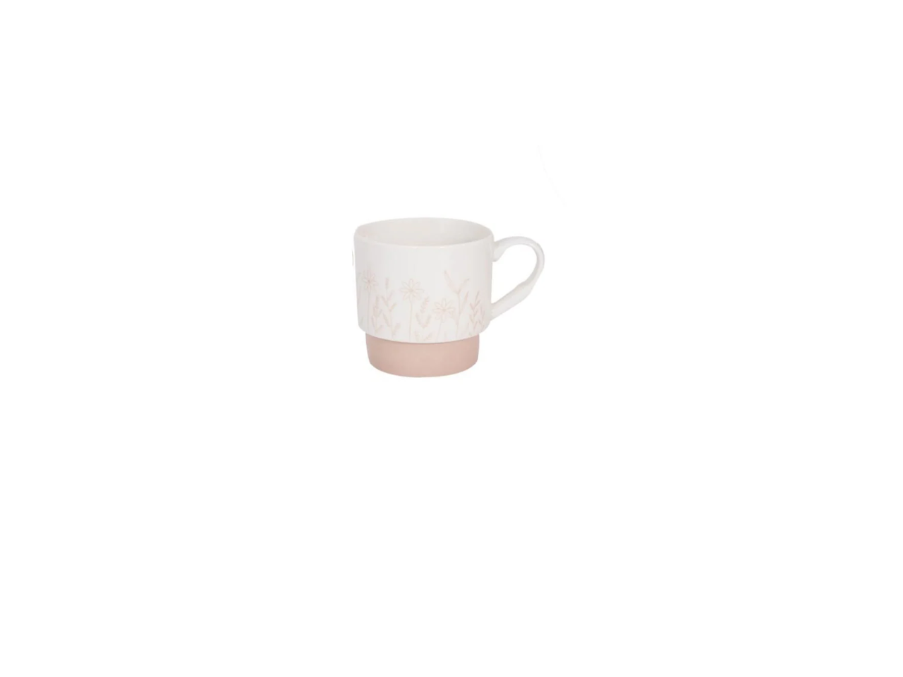 Floral Embossed Stackable Mug