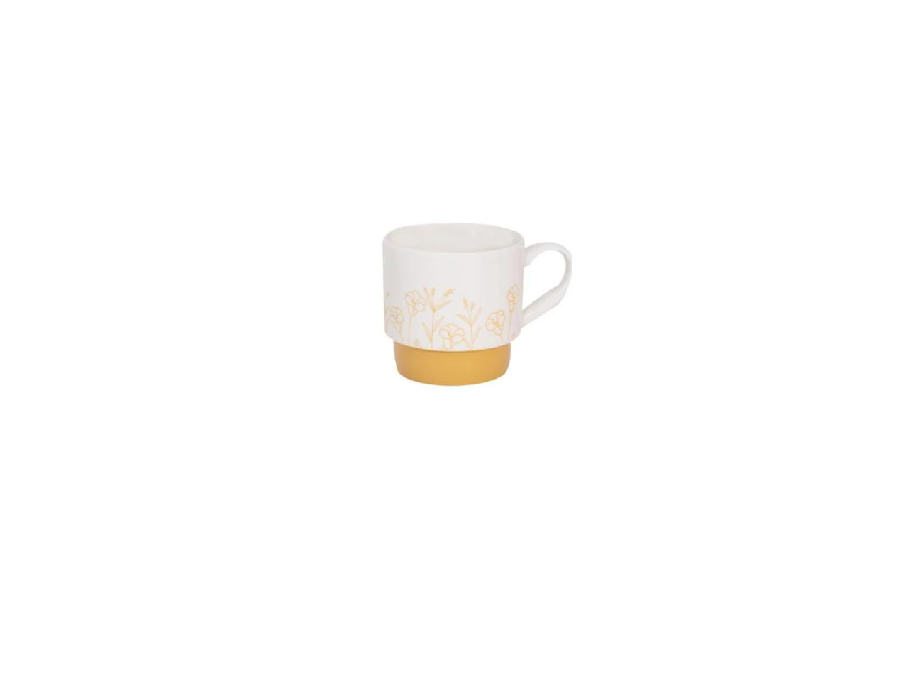 Floral Embossed Stackable Mug