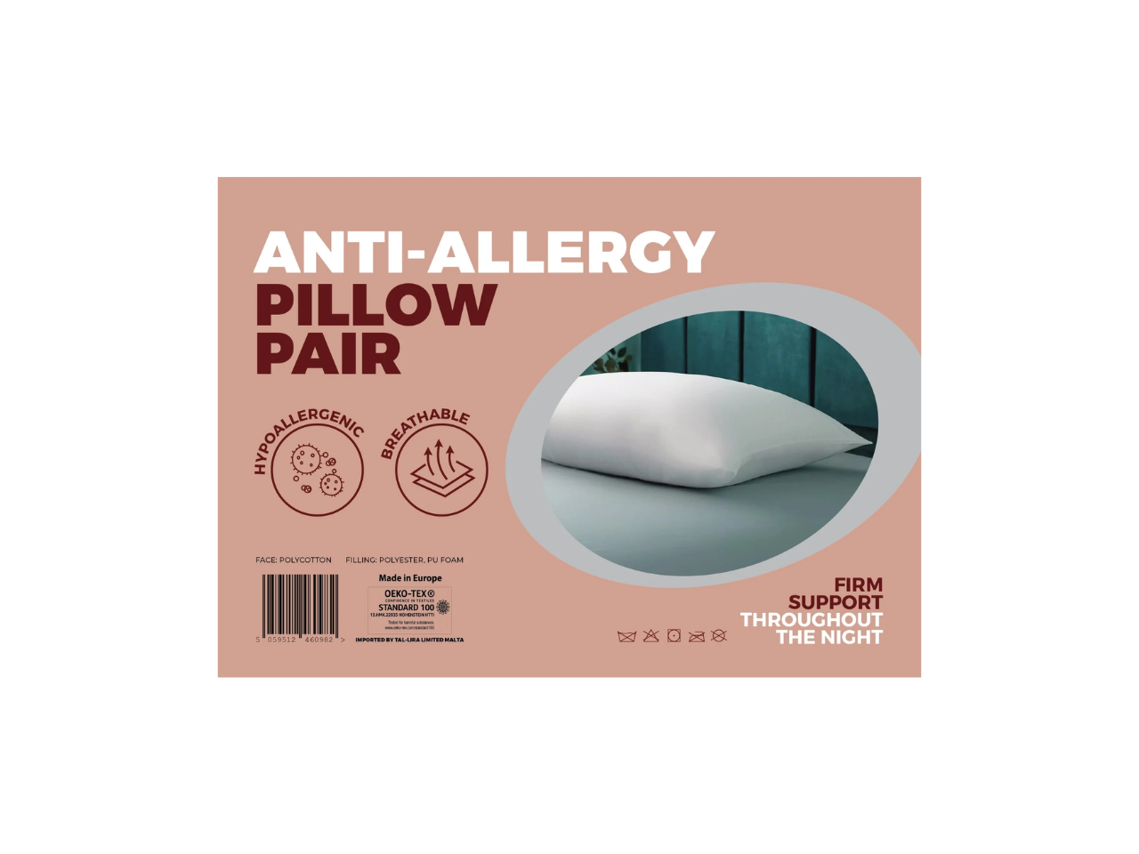 Anti Allergy Pillow | Pack of 2