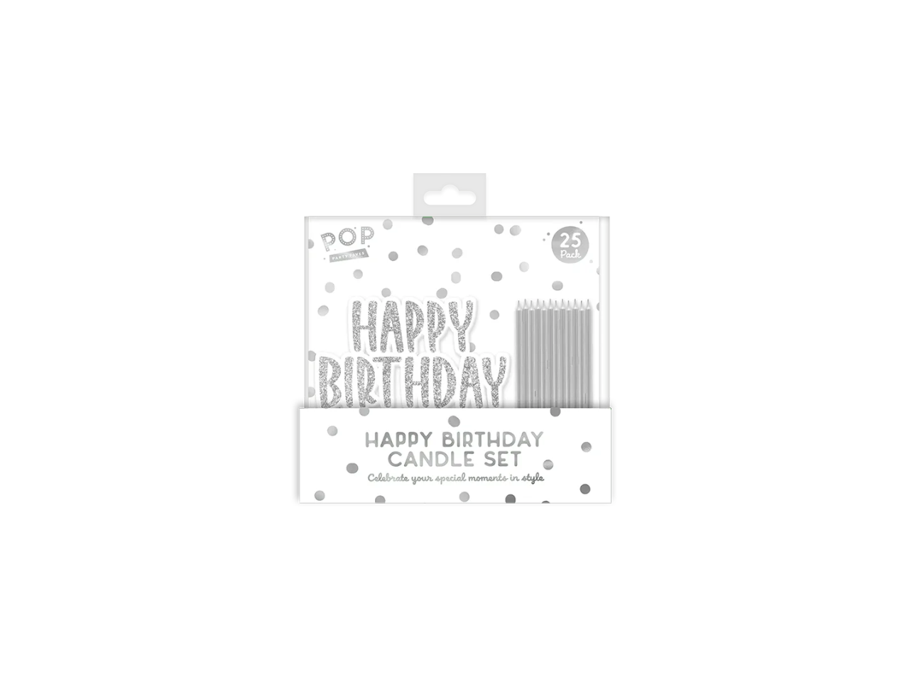 Metallic Happy Birthday Candle Set