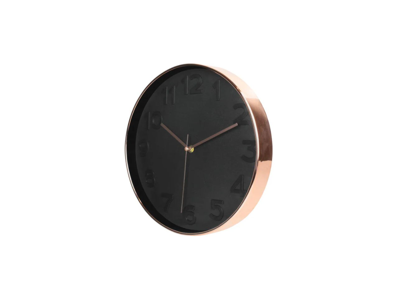 Round Black & Copper Clock