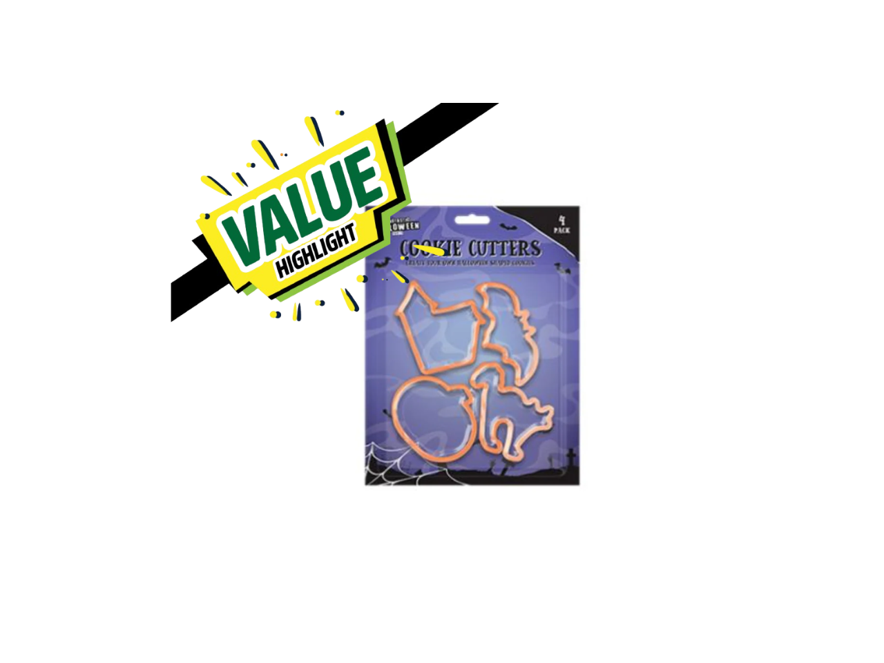 Halloween Plastic Cookie Cutters | 4 Pcs