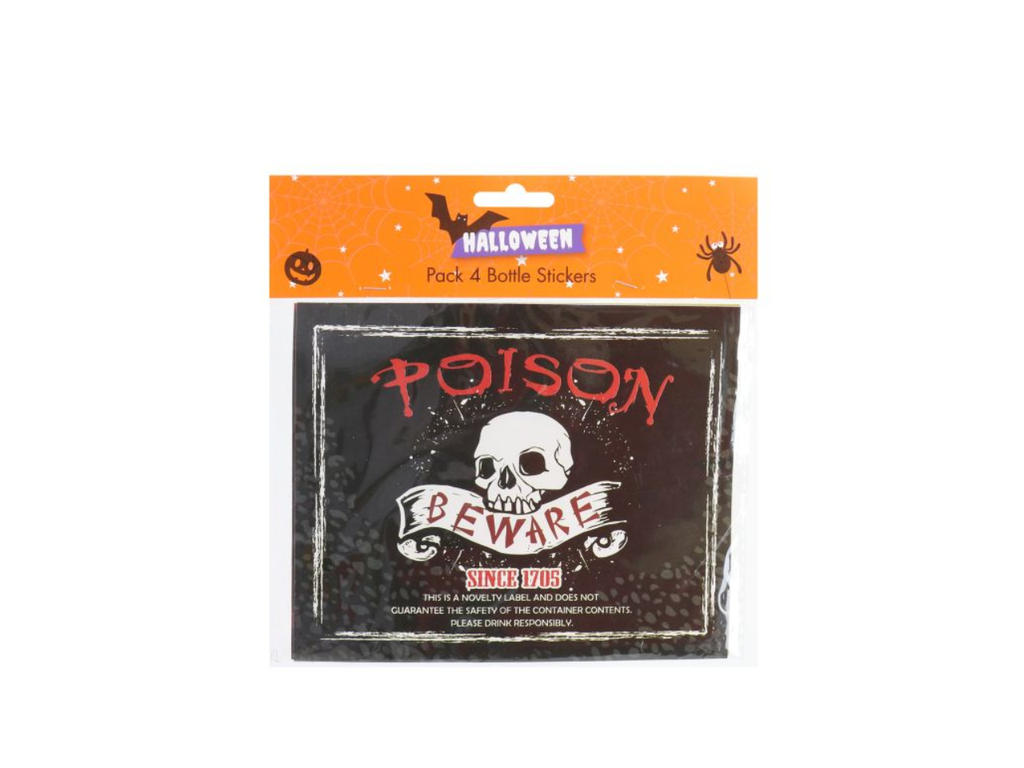 Halloween Bottle Stickers | 4Pcs