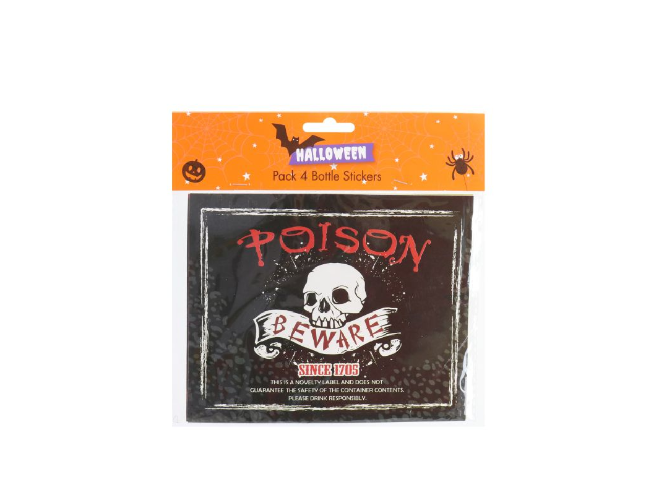 Halloween Bottle Stickers | 4Pcs