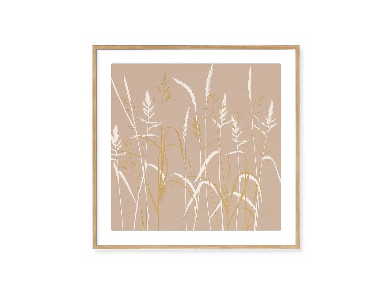 Leaf Framed Wall Art | 60x60x2.5CM
