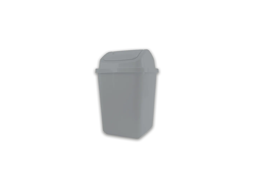 Natural Plastic Swing Top Bin