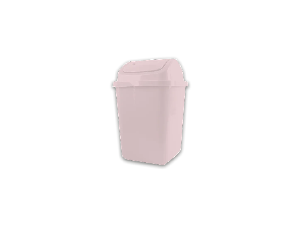 Natural Plastic Swing Top Bin