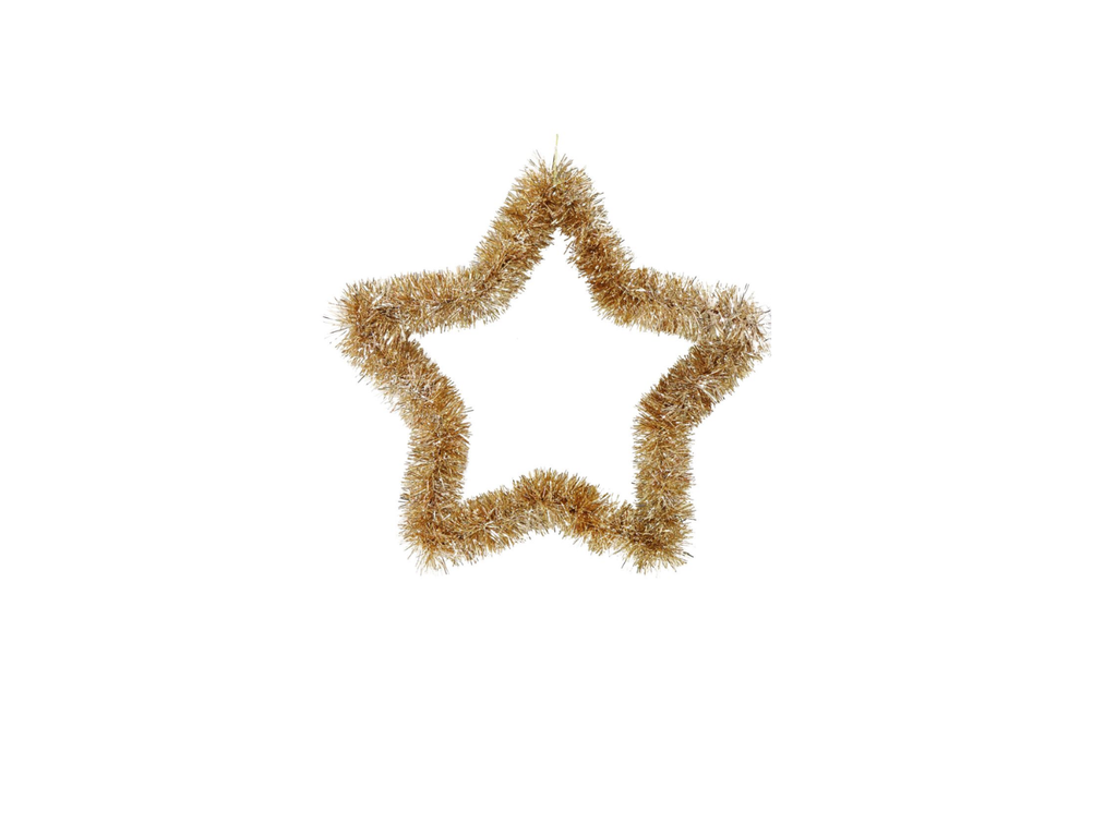 Hanging Tinsel Silhouette Star |  33x33CM