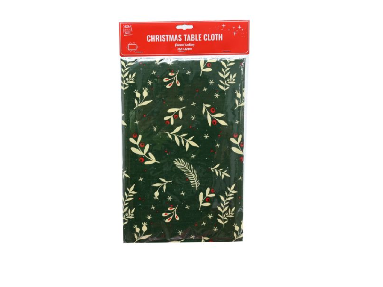 Christmas Table Cloth | Flannel Backing 132X228CM