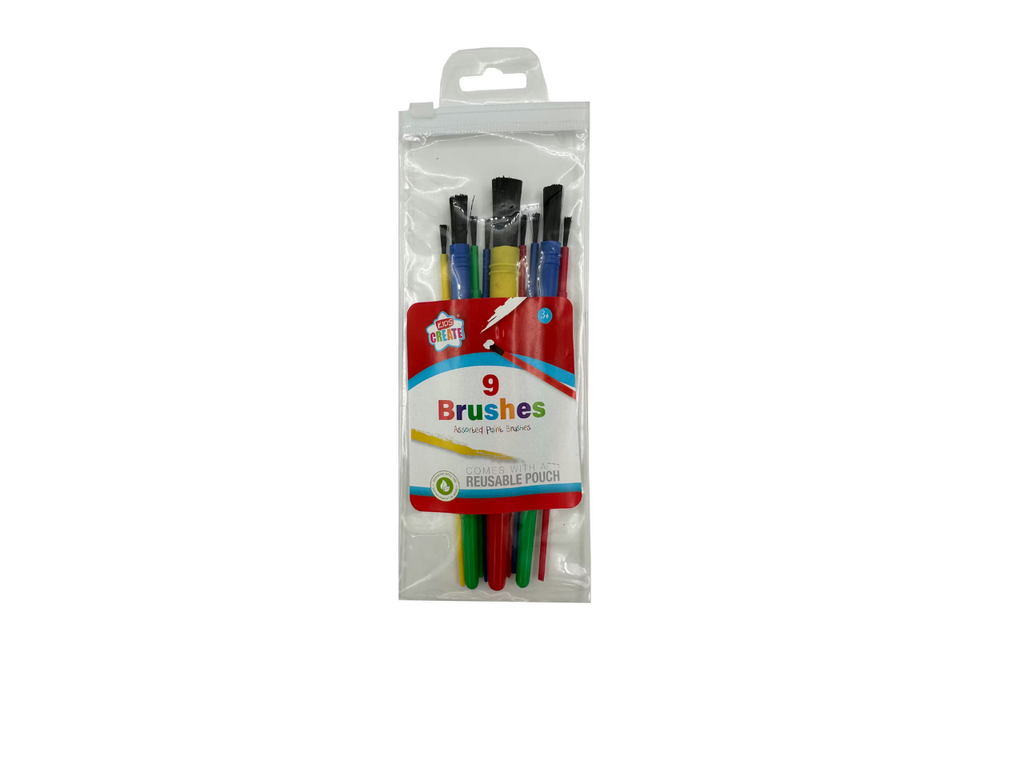 Painting Brushes  | 9 Assorted Pcs