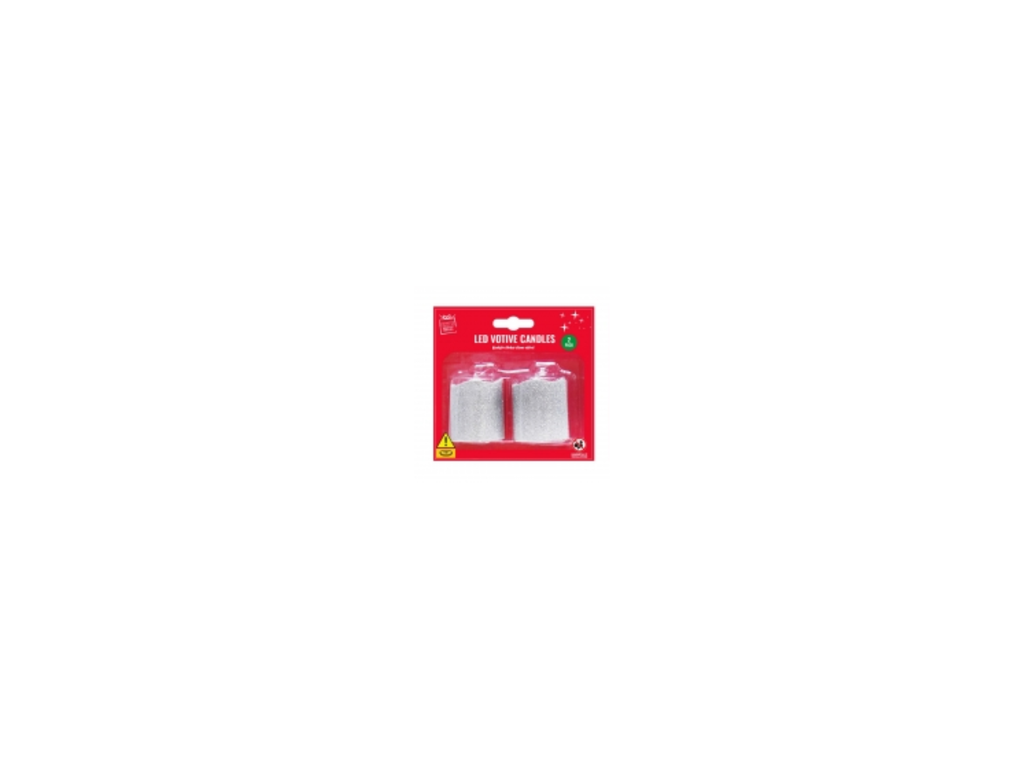 LED Votive Glittery Candle | 2Pcs