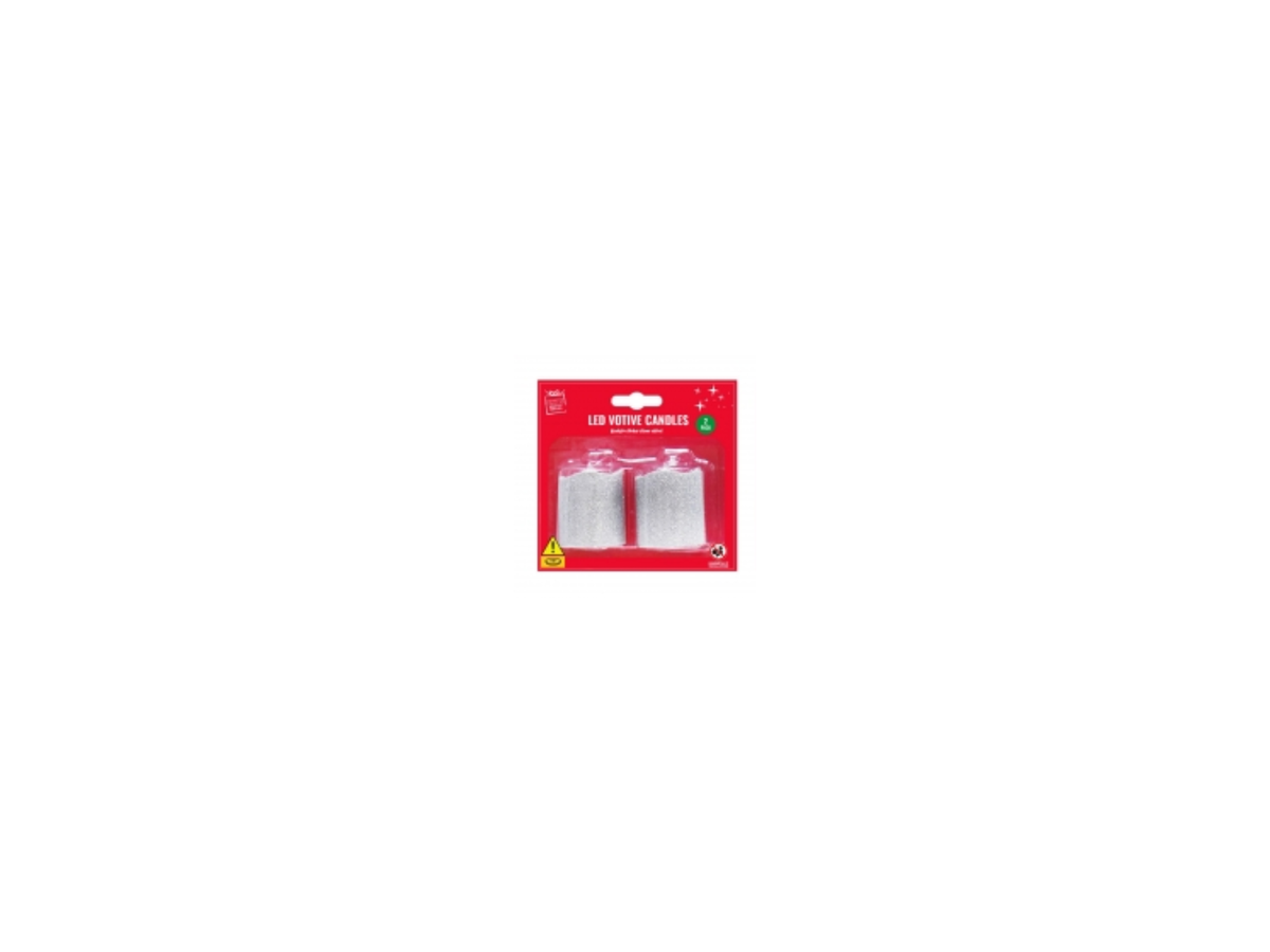 LED Votive Glittery Candle | 2Pcs