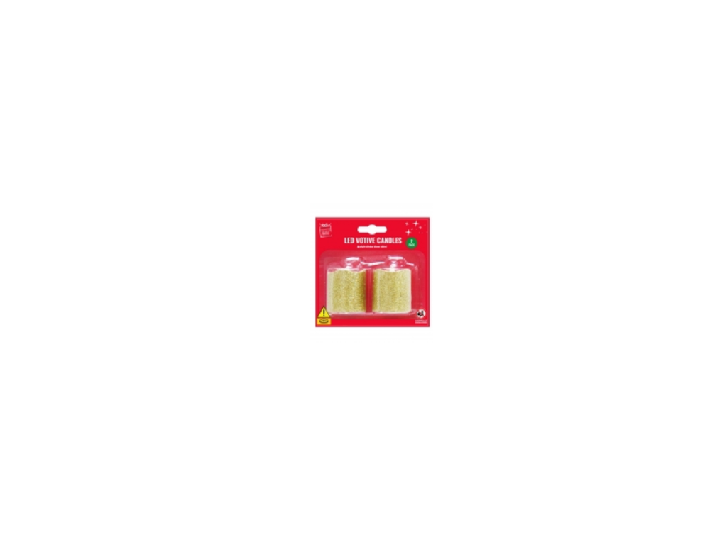 LED Votive Glittery Candle | 2Pcs