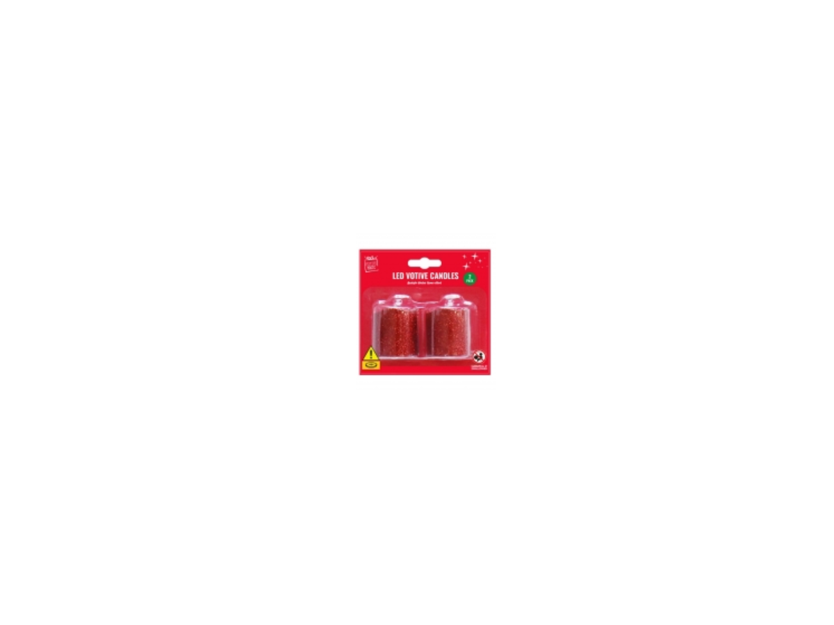 LED Votive Glittery Candle | 2Pcs