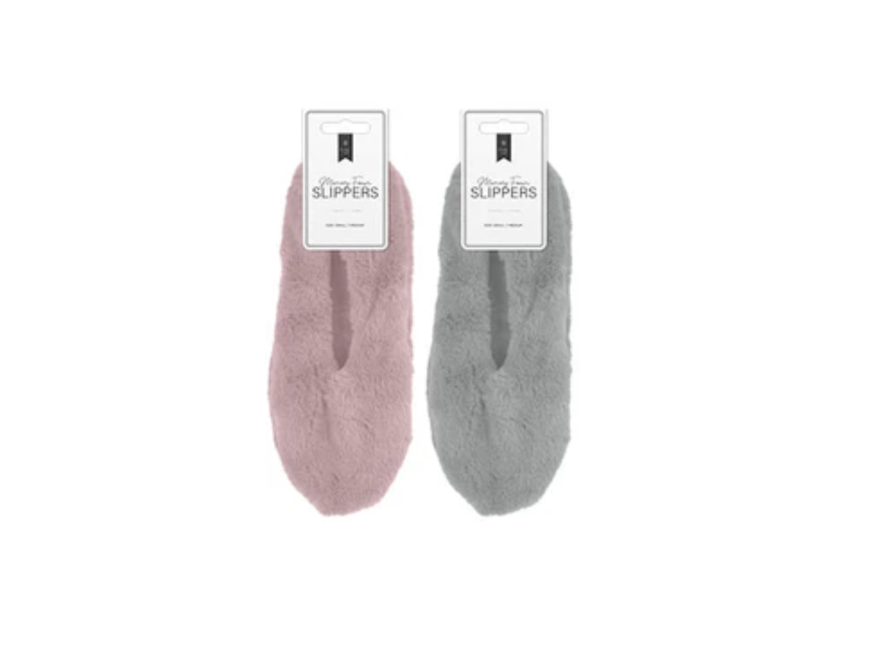 Ladies' Faux Fur Slipper Socks Memory Foam