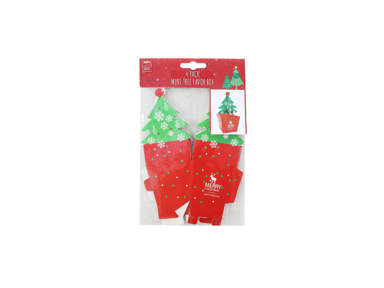 Tree Mini Favor Boxes | 4 Pcs