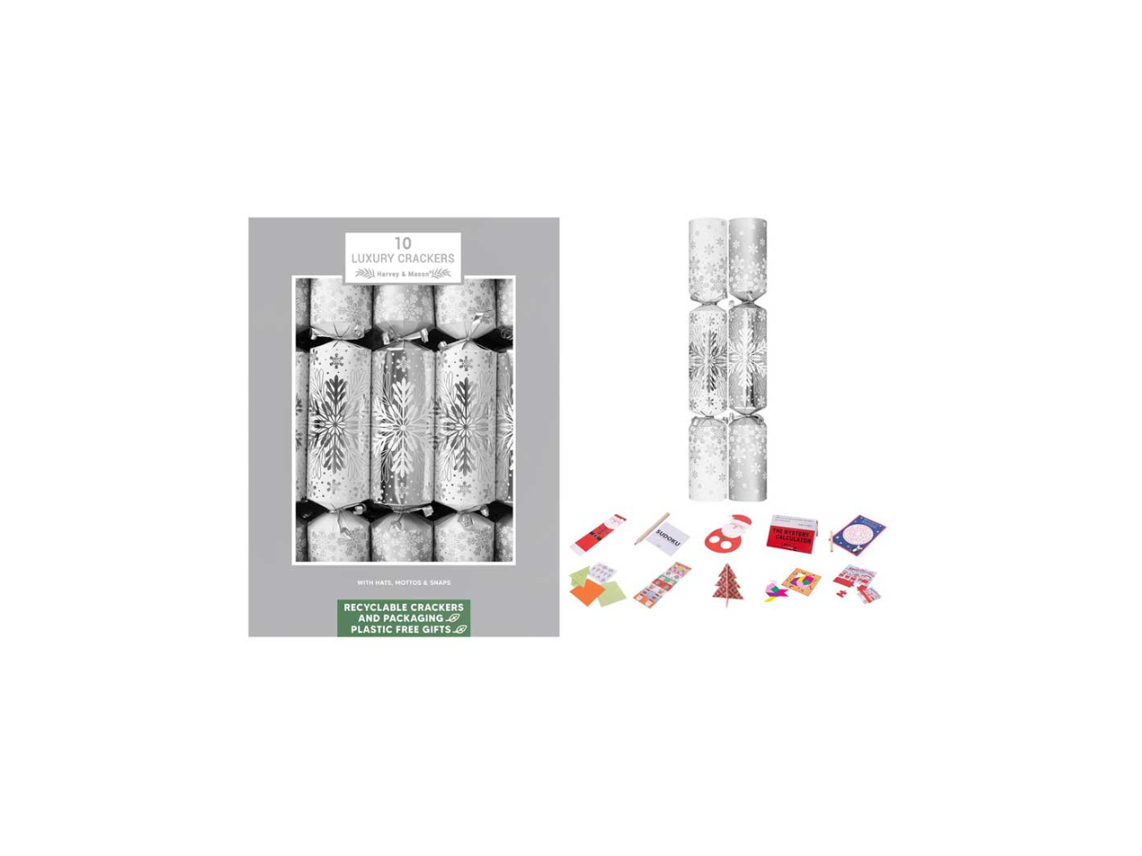 10 Luxury Snowflake Crackers | Harvey & Mason