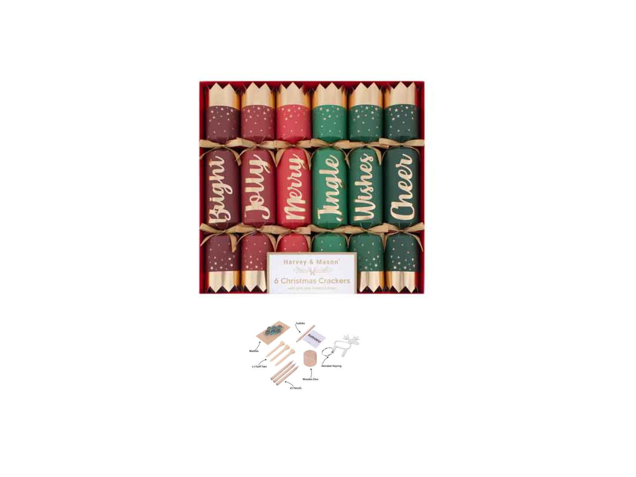 6 Christmas Crackers | 12"